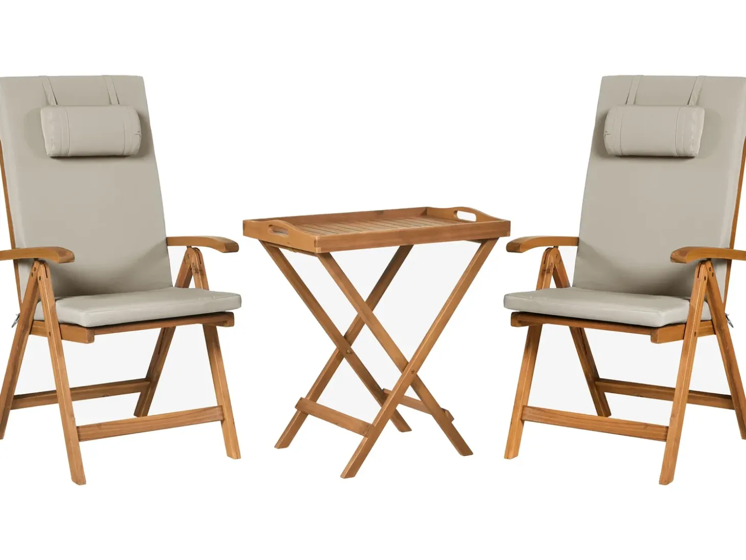 Sæt af 2 ryg-/siddehynder JAVA/AMANTEA PREMIUM 50 x 71 cm Brungrå