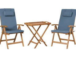 Sæt af 2 ryg-/siddehynder JAVA/AMANTEA PREMIUM 50 x 71 cm Blå