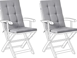 Sæt af 2 ryg-/siddehynder MAUI PREMIUM Lysegrå