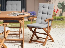 Sæt af 2 ryg-/siddehynder MAUI PREMIUM Lysegrå