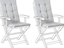 Sæt af 2 ryg-/siddehynder MAUI PREMIUM Grå melange