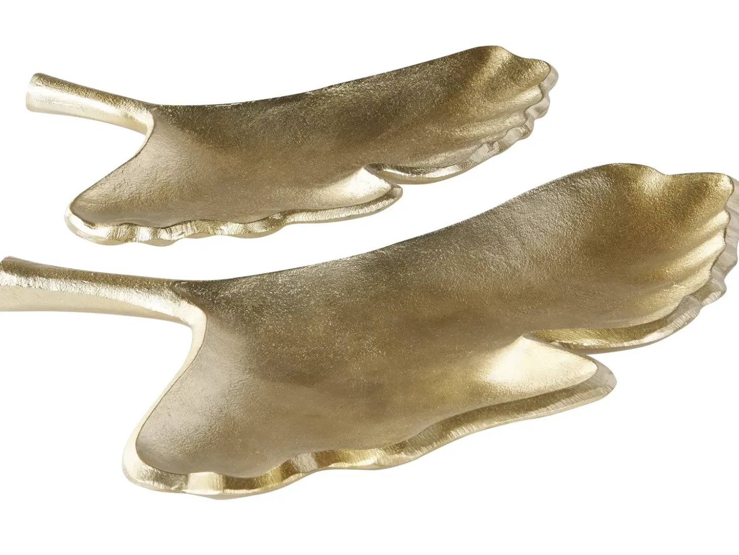 Sæt af 2 smykkeskåle Blad PALENQUE Metal Guld