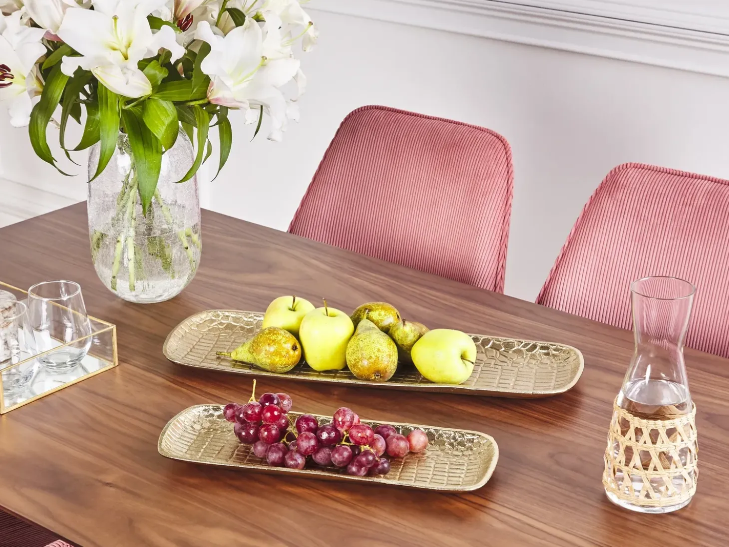 Sæt af 2 smykkeskåle BRANTAS Metal Guld