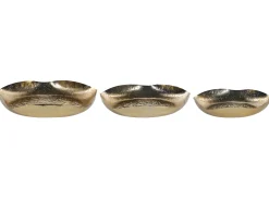 Sæt af 3 smykkeskåle UJUNG Metal Guld