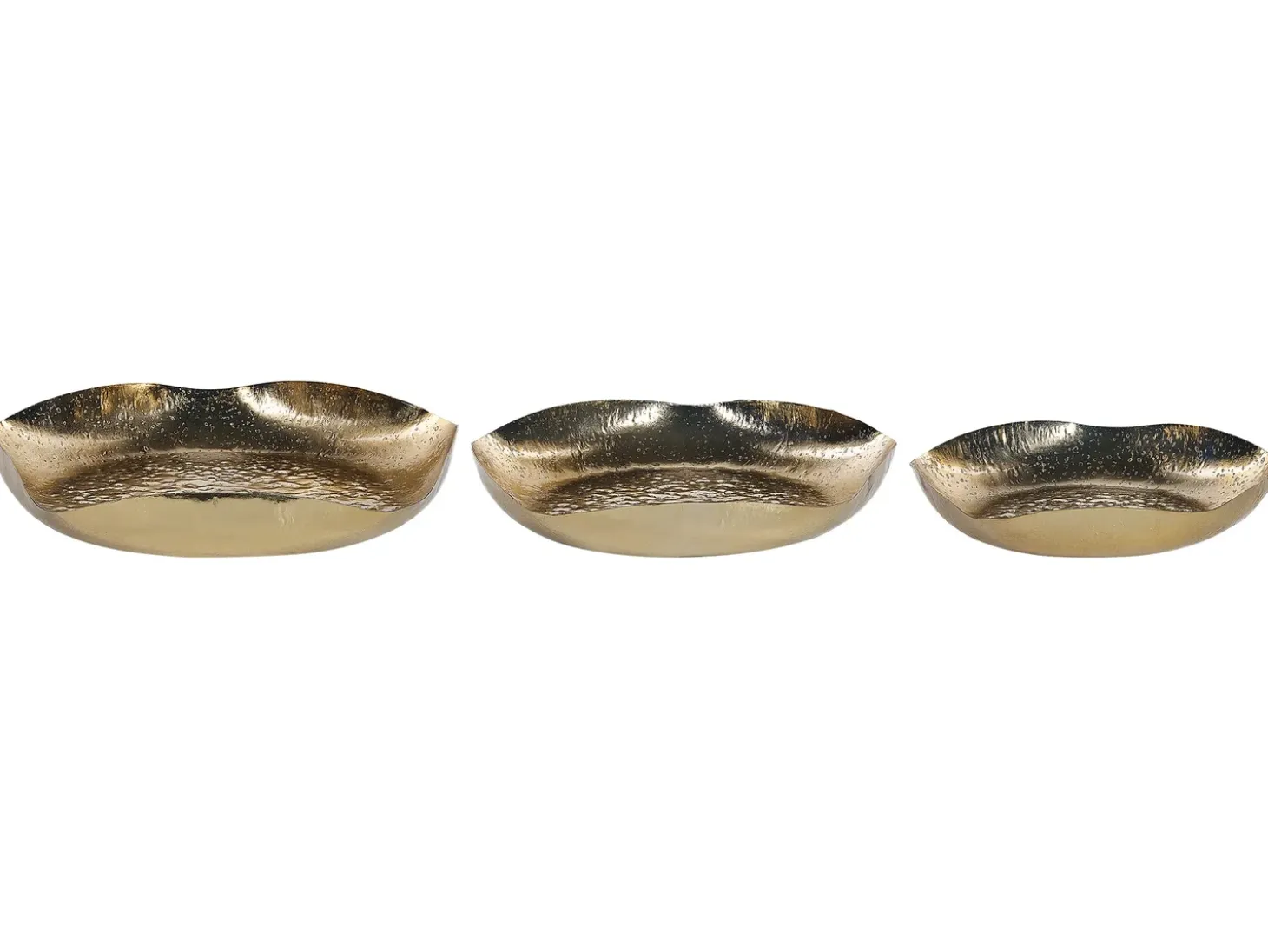 Sæt af 3 smykkeskåle UJUNG Metal Guld
