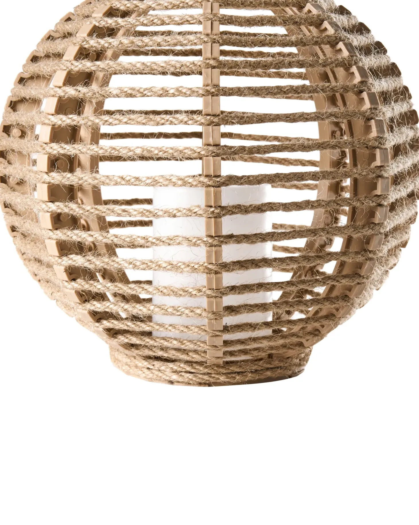 Sæt af 2 Solcelledrevne lanterne SEBU 30 cm Naturlig