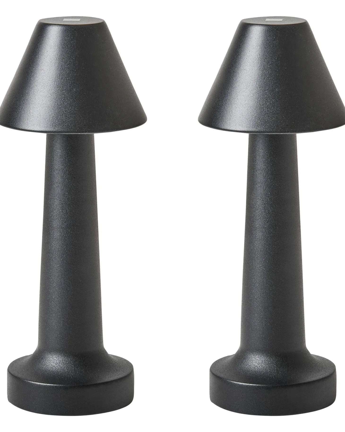 Sæt af 2 trådløse LED-bordlamper JOANES Med dæmpning Metal Sort