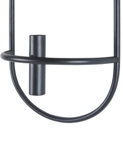 Sæt af 2 væglysestager CAVIANA Metal 38 cm Sort