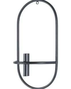 Sæt af 2 væglysestager CAVIANA Metal 38 cm Sort