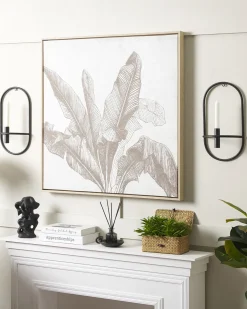 Sæt af 2 væglysestager CAVIANA Metal 38 cm Sort