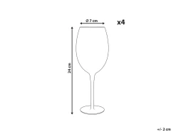 Sæt af 4 vinglas MORGANITE 530 ml Transparent