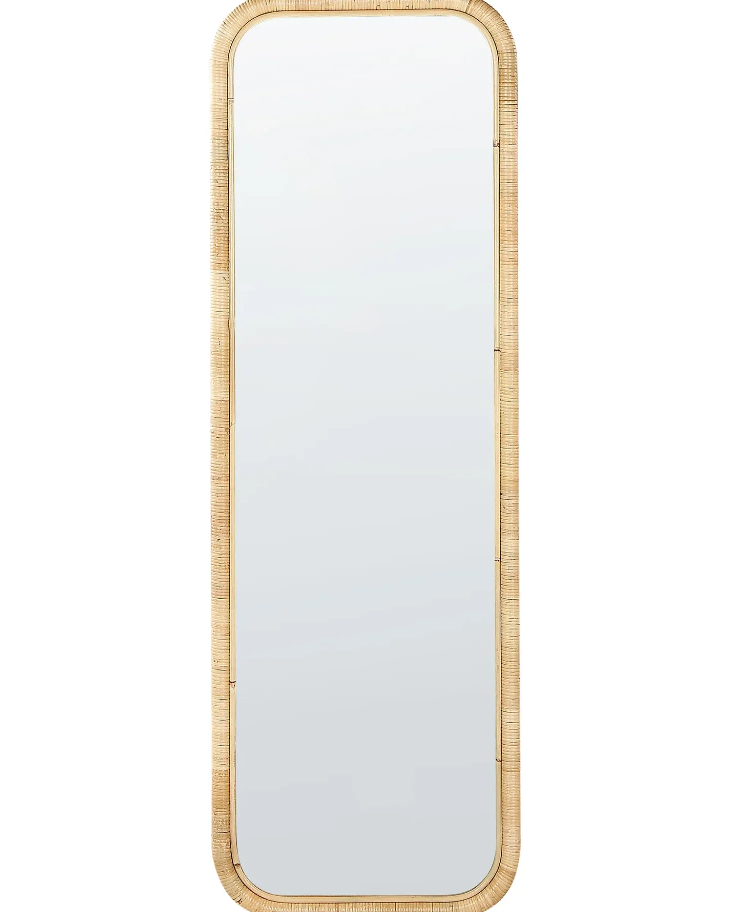Stående spejl MALANGE 150 cm Rattan Naturlig