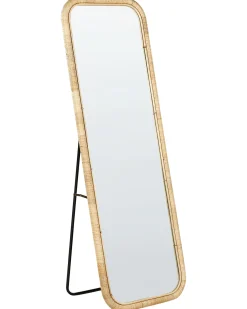 Stående spejl MALANGE 150 cm Rattan Naturlig