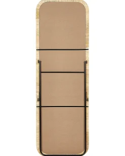 Stående spejl MALANGE 150 cm Rattan Naturlig