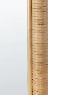 Stående spejl MALANGE 150 cm Rattan Naturlig
