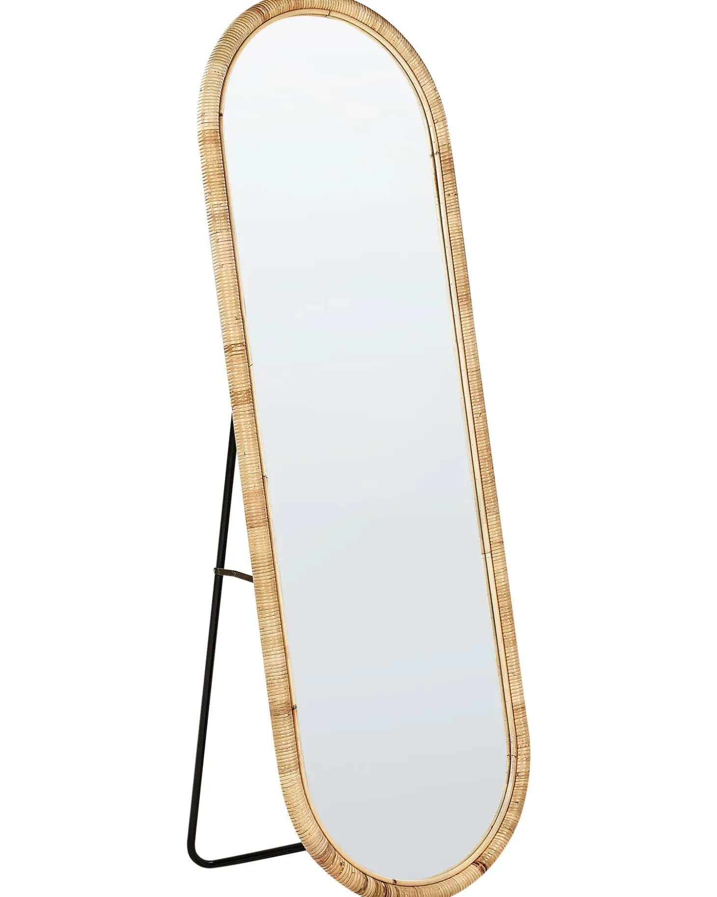Stående spejl MONTOT 150 cm Rattan Naturlig