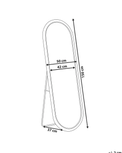 Stående spejl MONTOT 150 cm Rattan Naturlig