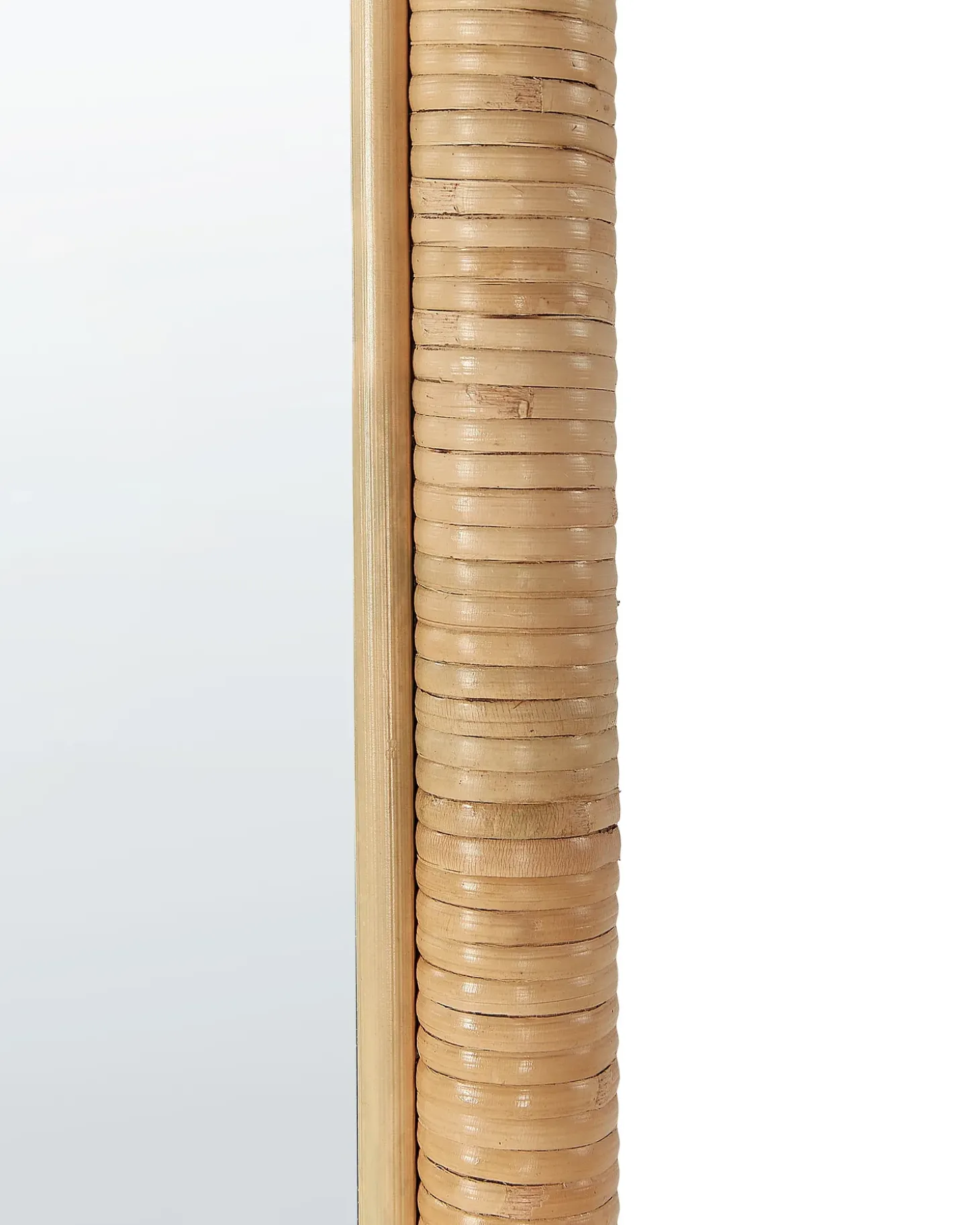 Stående spejl MONTOT 150 cm Rattan Naturlig