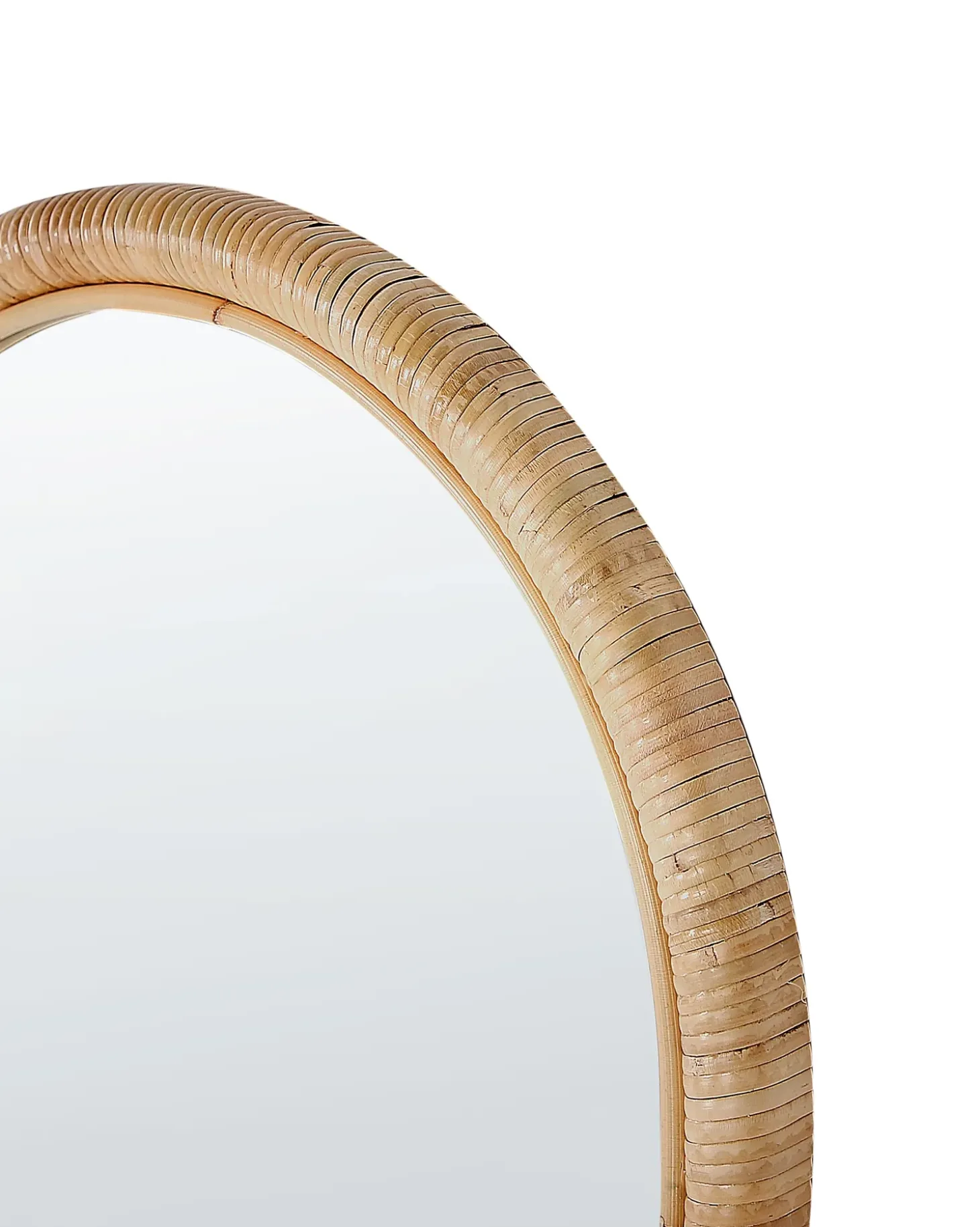 Stående spejl MONTOT 150 cm Rattan Naturlig