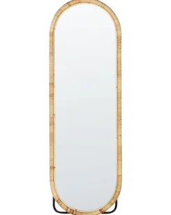Stående spejl MONTOT 150 cm Rattan Naturlig