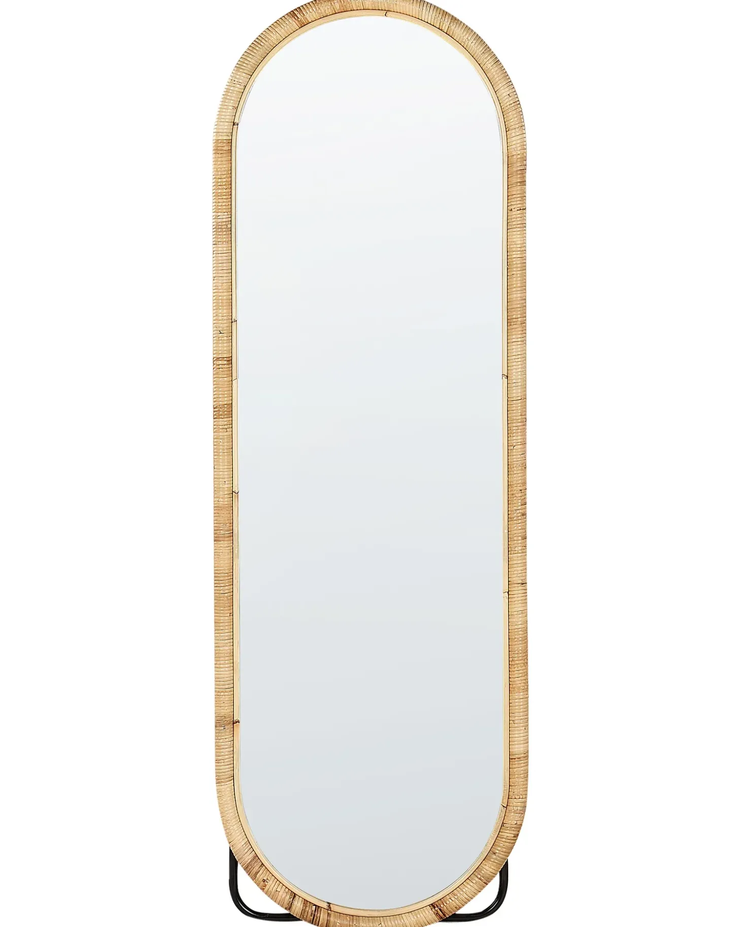 Stående spejl MONTOT 150 cm Rattan Naturlig