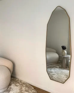 Stående spejl TARTAS 165 cm Metal Guld