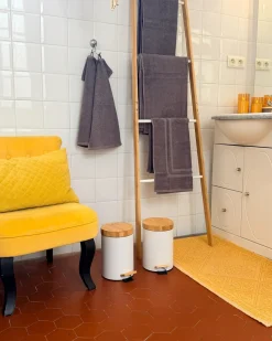 Sæt med 2 affaldsbeholdere med pedal 3 L ECOSMART Metal Hvid