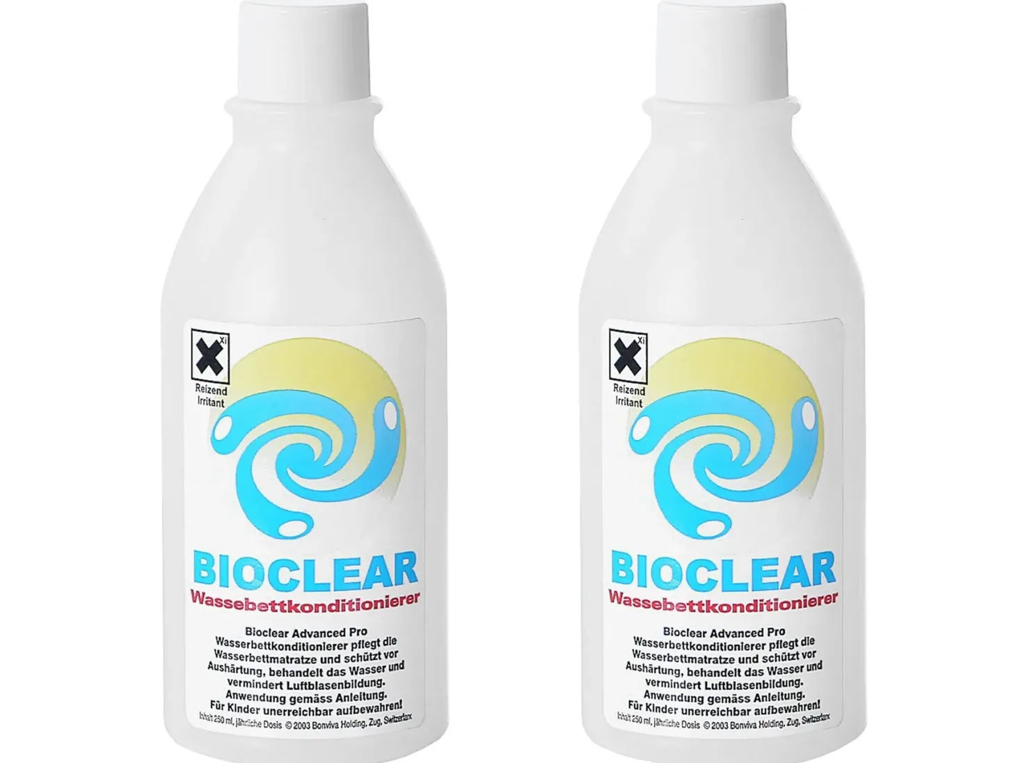 Sæt med 2 antibakterielle væsker til vandmadrasser BIOCLEAR