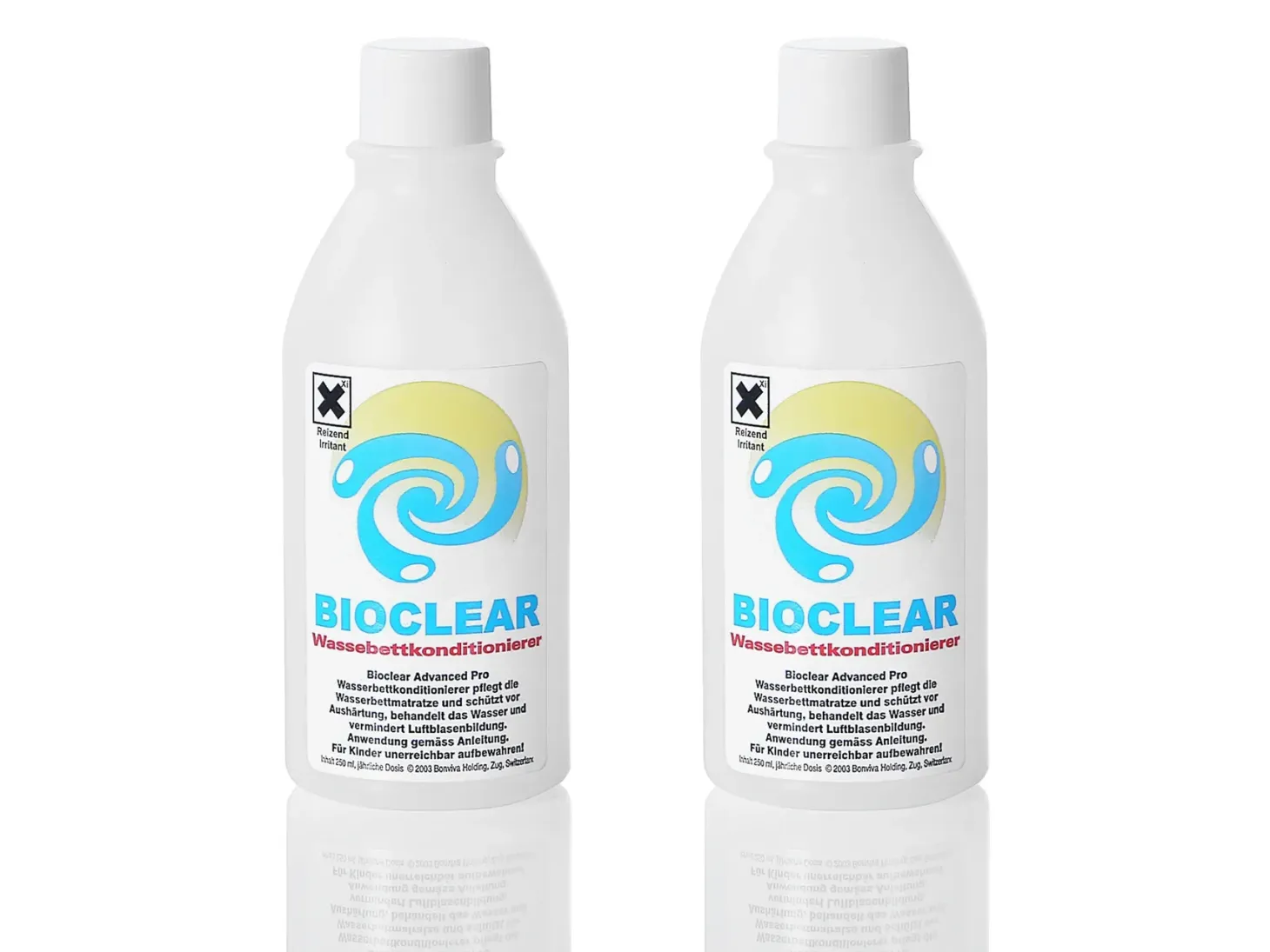 Sæt med 2 antibakterielle væsker til vandmadrasser BIOCLEAR