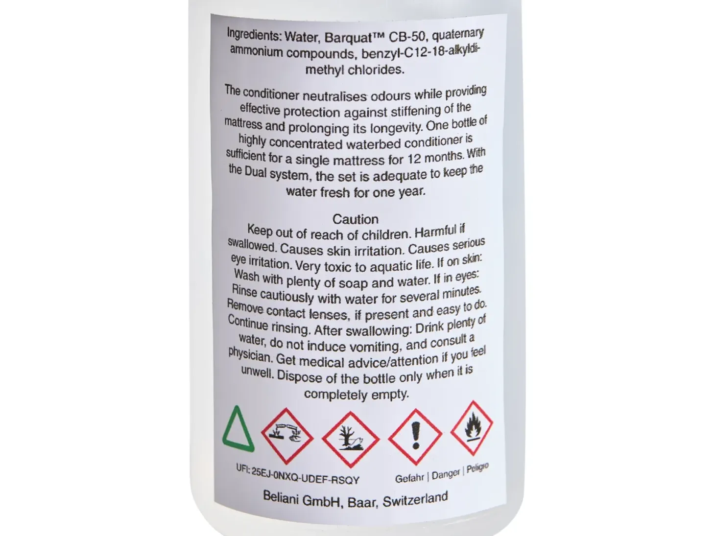 Sæt med 2 antibakterielle væsker til vandmadrasser BIOCLEAR