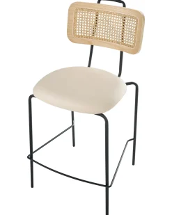 Sæt med 2 barstole ADELANTO Lys Beige