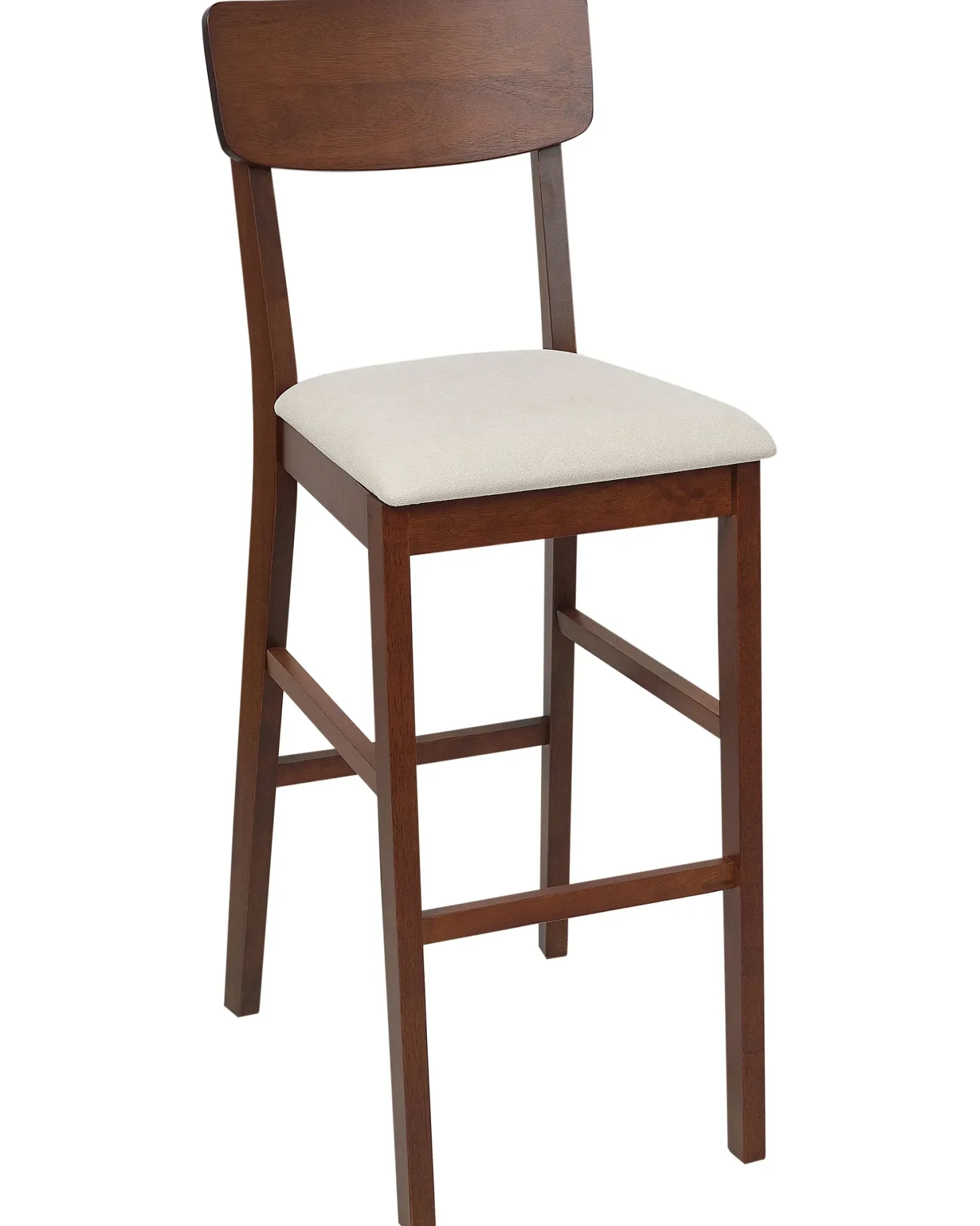 Sæt med 2 barstole AMBLER Mørkebrun/beige