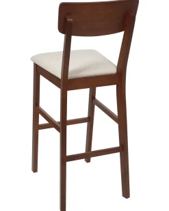 Sæt med 2 barstole AMBLER Mørkebrun/beige