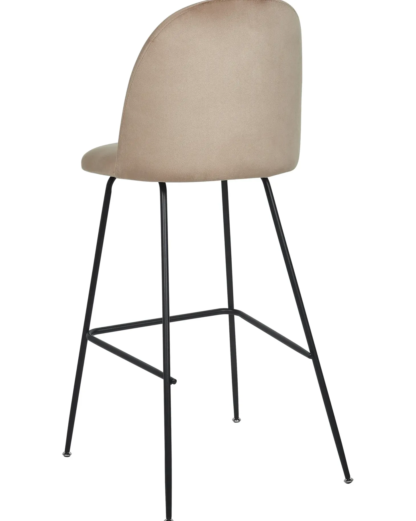 Sæt med 2 barstole ARCOLA Velour Brungrå