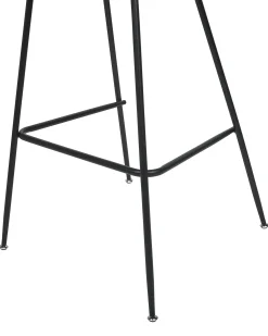 Sæt med 2 barstole ARCOLA Velour Brungrå