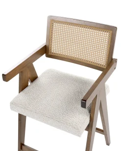 Sæt med 2 barstole AVA Træ Brun/lys beige