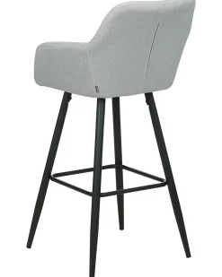 Sæt med 2 barstole CASMALIA Velour Lysegrå