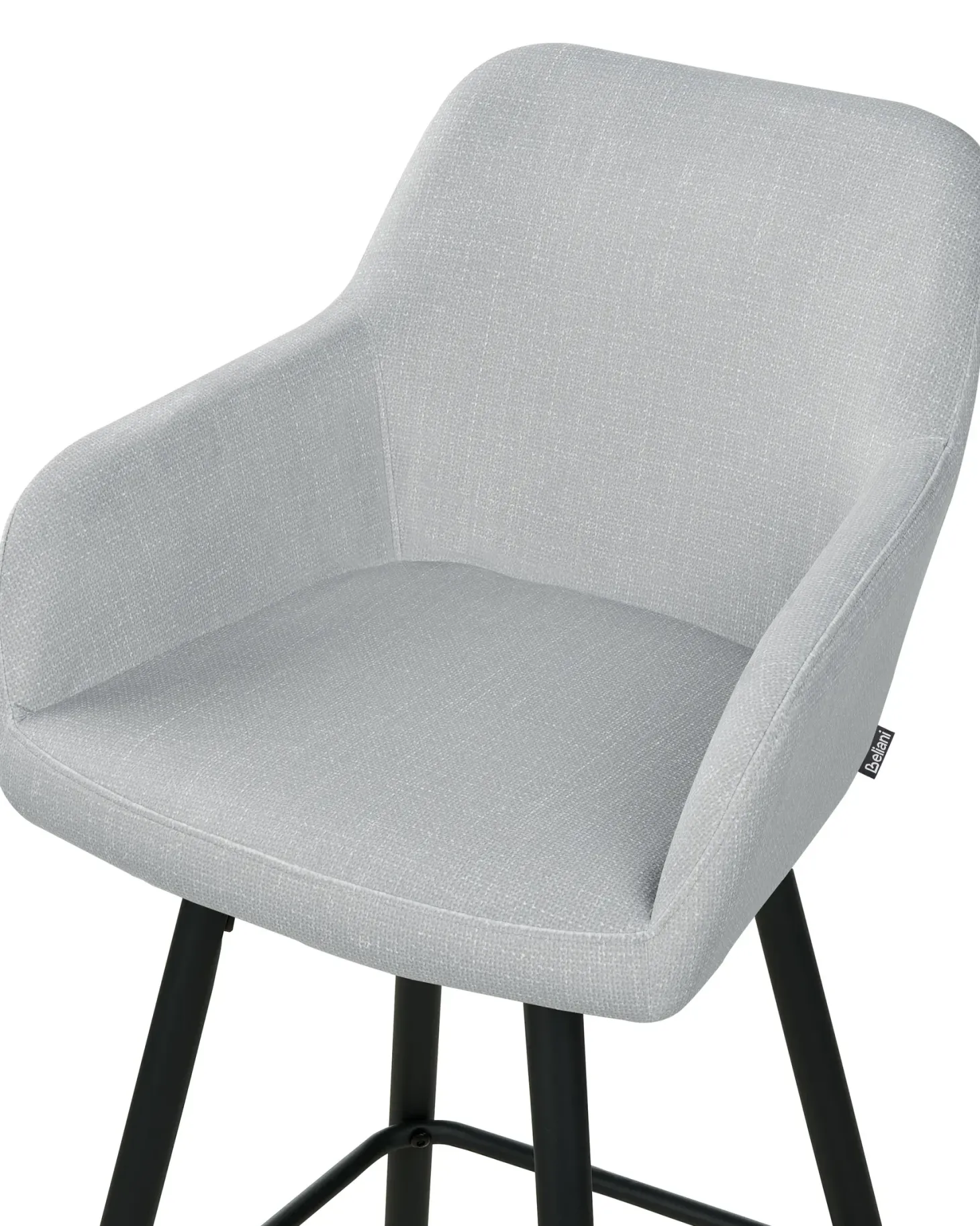 Sæt med 2 barstole CASMALIA Velour Lysegrå