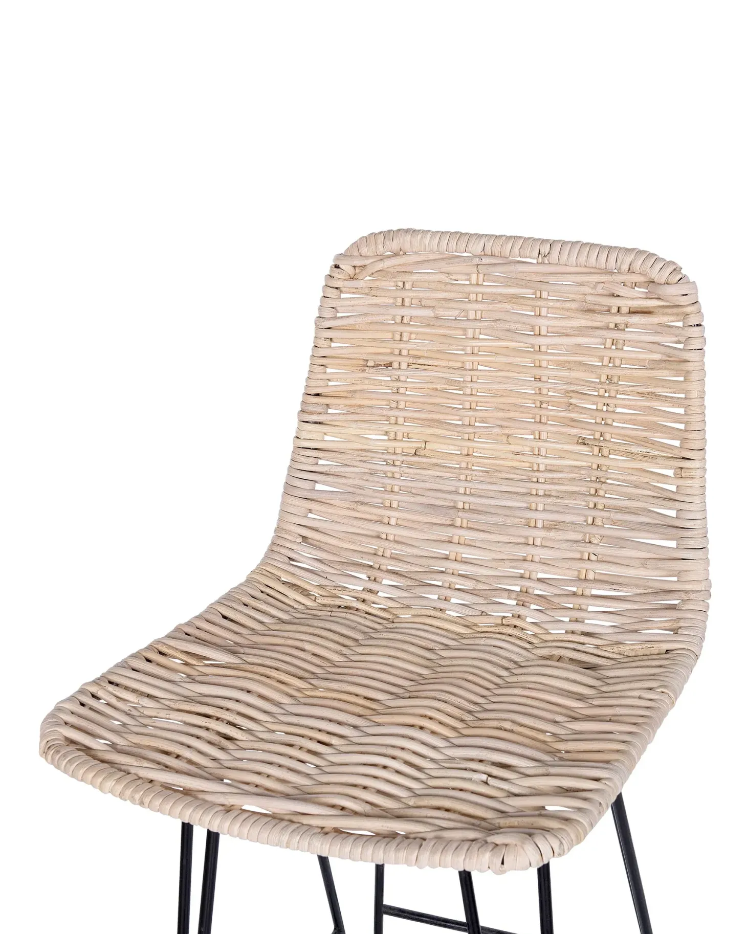 Sæt med 2 barstole CASSITA Rattan Naturlig