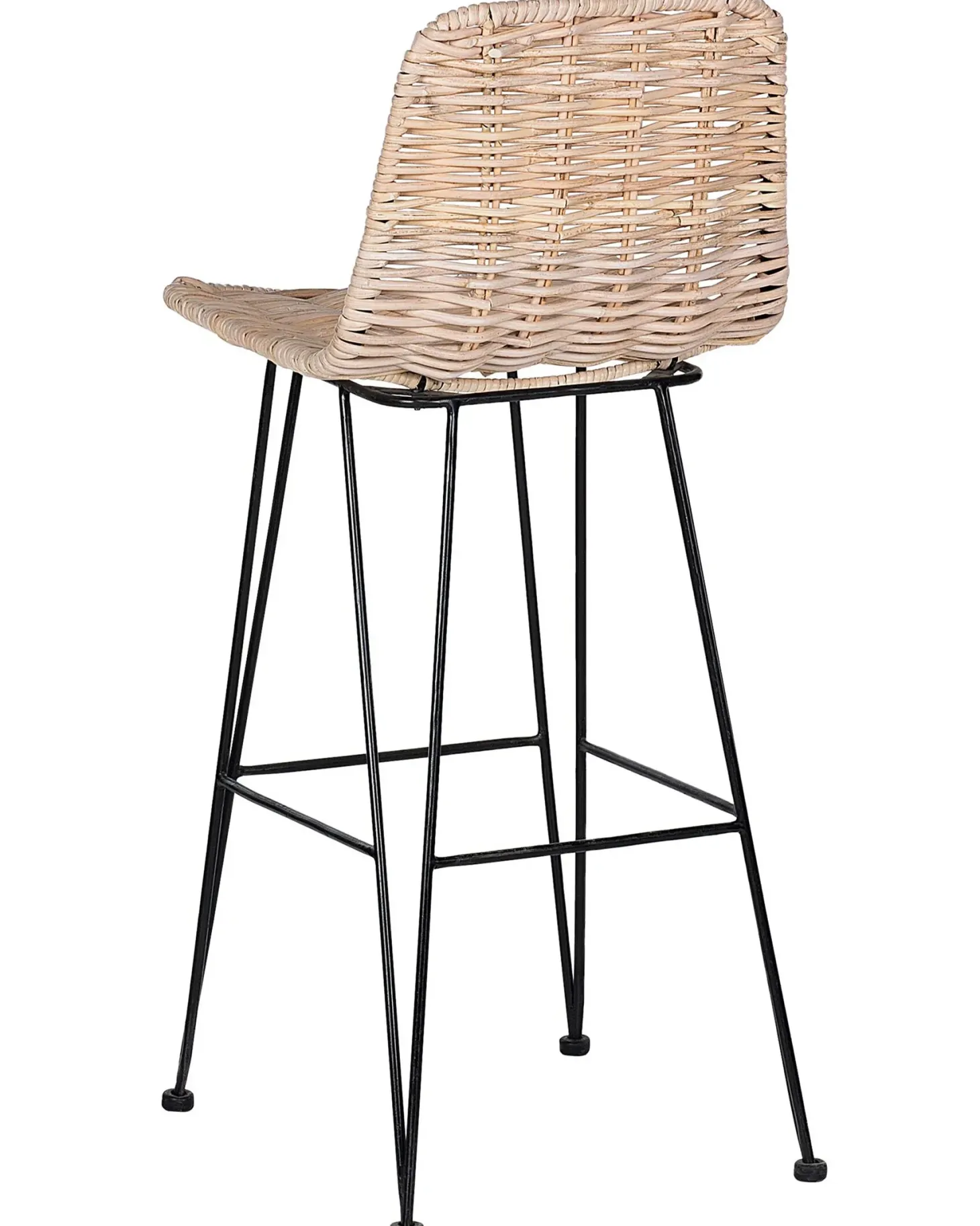 Sæt med 2 barstole CASSITA Rattan Naturlig
