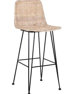Sæt med 2 barstole CASSITA Rattan Naturlig