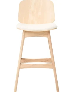 Sæt med 2 barstole CHARLESTON Træ Lysebrun/lys beige