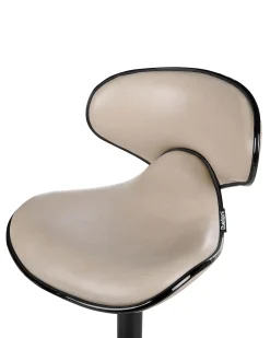 Sæt med 2 barstole CONWAY Kunstlæder Lys Beige