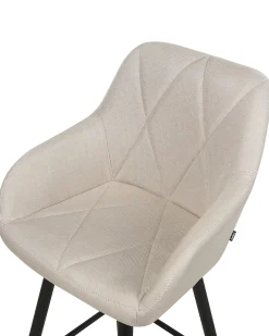 Sæt med 2 barstole DARIEN Lys Beige