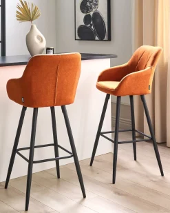 Sæt med 2 barstole DARIEN Orange