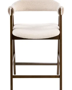 Sæt med 2 barstole DAY Boucle Brun/lys beige