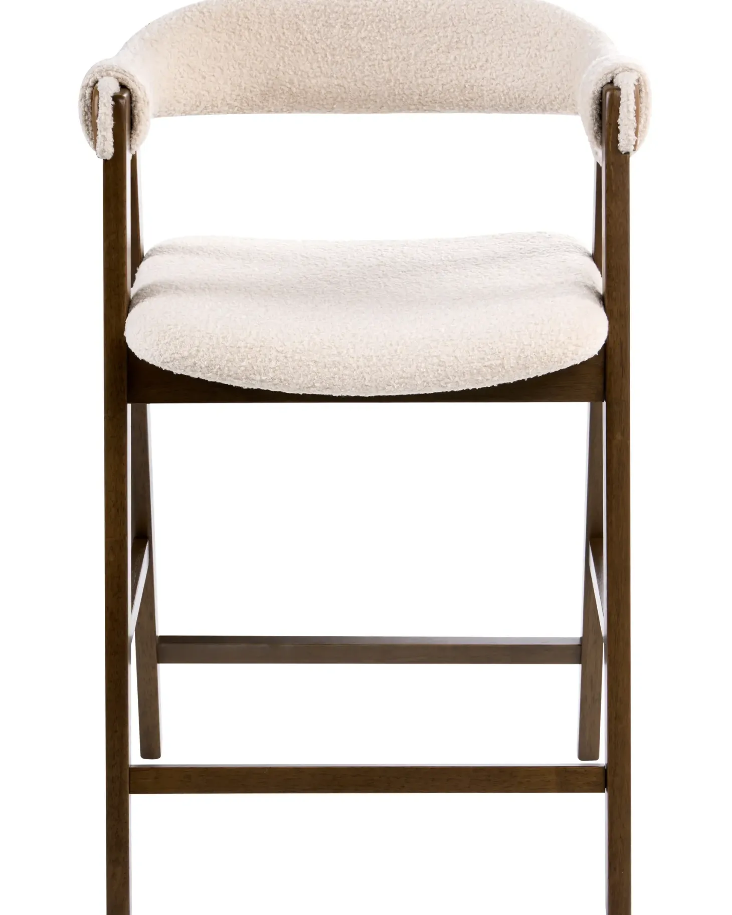 Sæt med 2 barstole DAY Boucle Brun/lys beige