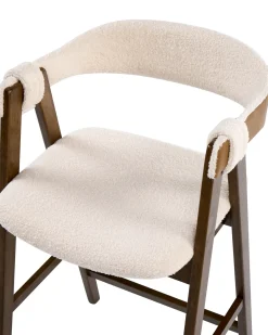 Sæt med 2 barstole DAY Boucle Brun/lys beige