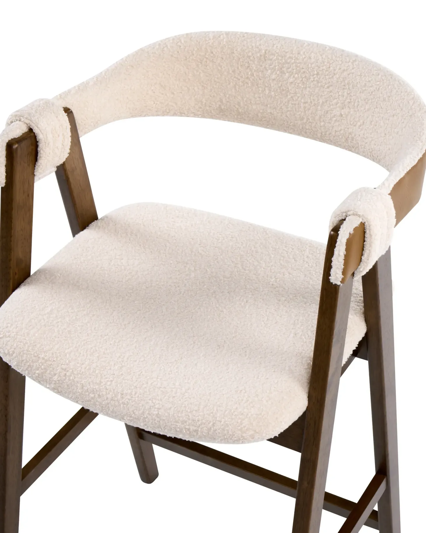 Sæt med 2 barstole DAY Boucle Brun/lys beige