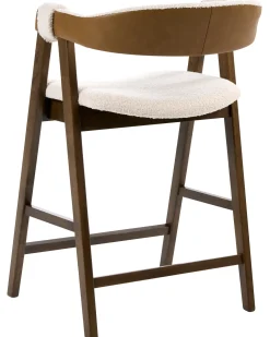 Sæt med 2 barstole DAY Boucle Brun/lys beige